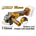 Ingco 20V Angle Grinder 115mm Brushless with Safety Paddle - main product image