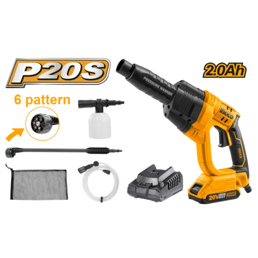 Ingco 20V Ps+ C/L Pressure Washer With Battery 1 Ingco 20V PS+ C/L PRESSURE WASHER WITH BATTERY - main product image