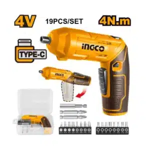 Ingco Screwdriver Cordless 4Nm 19 Piece Set - main product image