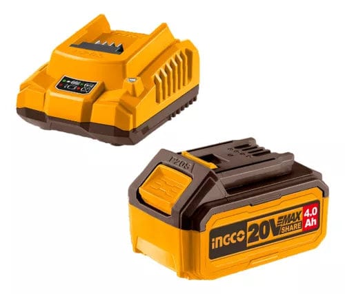 Ingco 20V Battery Pack 4.0Ah Battery And Charger 1 Ingco 20V Battery Pack 4.0Ah Battery and Charger - main product image
