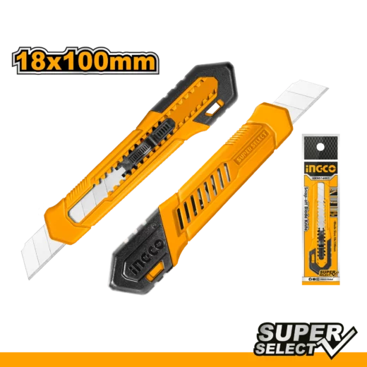 Ingco Knife 100Mm S/Off 18Mm 1 INGCO KNIFE 100MM S/OFF 18MM - main product image