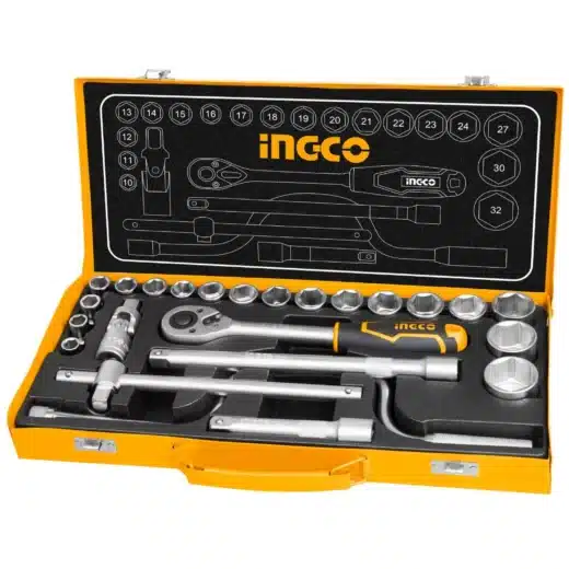 Ingco Socket 1/2&Quot; 24Pc Din 3122/3124 1 INGCO SOCKET 1/2" 24PC DIN 3122/3124 - main product image