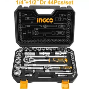 INGCO SOCKET SET 1/4"+1/2" 44PC BMC - main product image