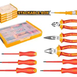 INGCO TOOLKIT VDE 1000V IN STACKABLE BOX 9PC - main product image