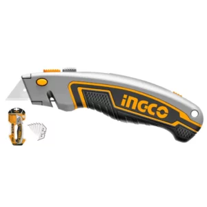 INGCO KNIFE UTIL.RETRACT 61X19MM+6BL - main product image