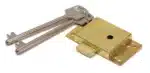 Ruwag Cupboard Lock Brass Plated 75mm (1) - main product image