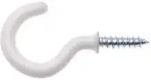 Ruwag Cup Hook Round PVC White 38mm (4) - main product image