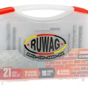 Ruwag 21pce Combo Std Metal/Brick/Power bits Drill Bit - main product image