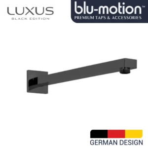 Luxus Black Shower Arm Square 400mm - SA01BK - main product image