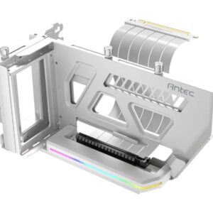Antec SHIFT ARGB Vertical GPU Bracket with PCIe 4.0 Riser Cable - White auto part product photo