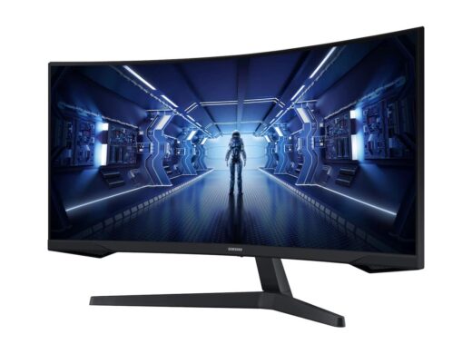 Samsung G55T Gaming Curved Monitor – 34″, 3440 X 1440, 165Hz, 1Ms 1 Samsung G55T Gaming Curved Monitor - 34″ 3440 x 1440 165Hz 1ms - main product image