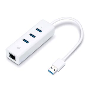 TP-Link UE330 3 Port Hub And Gigabit Ethernet auto part product photo