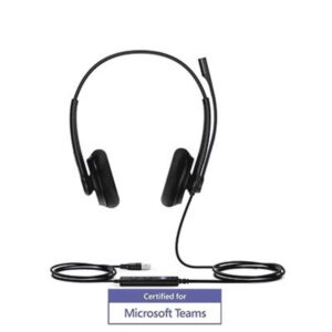 Yealink Uh34 Dual Earpiece Usb Headset With Leatherette Ear Cushions auto part product photo