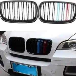 BMW E70 DUAL SLAT GRILLES GLOSS BLACK M-COLOUR - main product image