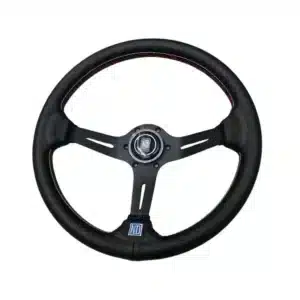 NARDI STYLE BLACK LEATHER STEERING WHEEL - main product image
