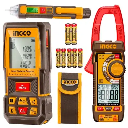Ingco Laser Distance Measure And Clamp Meter Combo Kit (0.05 - 100M) 1 Ingco Laser Distance Measure and Clamp Meter Combo Kit (0.2005+ 100m) - main product image