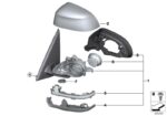 Exterior Mirror Without Glass Heated Left for BMW F15 X5