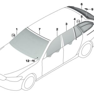 Green Windscreen product image for BMW 5 Series G30/G31