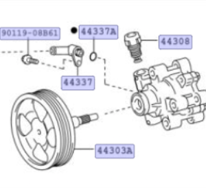 Steering pump OEM 4431060480 for NA Toyota Landcruiser 3.4L