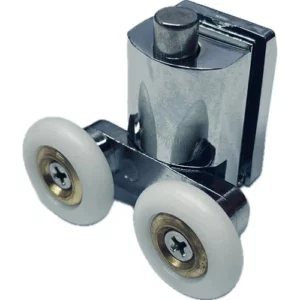 Shower Door Bottom Double Roller Wheel Chrome auto part product photo